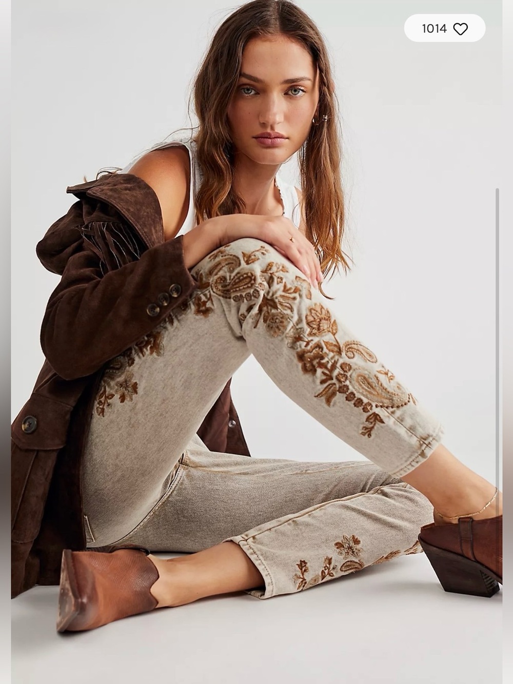 Driftwood x Free People Jackie High Rise Paisley Floral W27 x L28